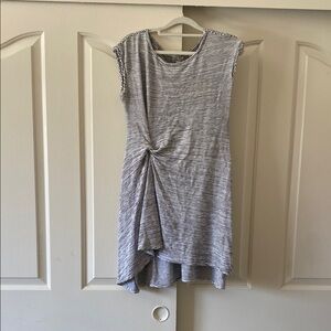 MAXSTUDIO Striped Gray Knotted Dress. Size L